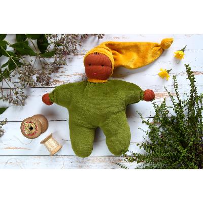 Doudou Lutin Waldorf  23 cm Myosotis